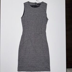 MNG Mango Suit Black White Houndstooth Sheath Dress Women’s Size 6 Sleeveless
